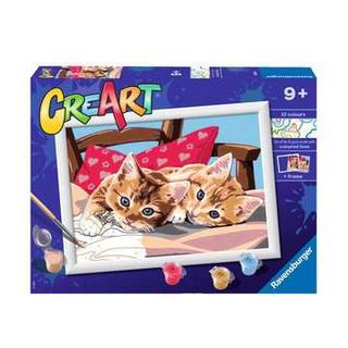 Ravensburger  Ravensburger CreArt Two Cuddly Cats Colore per kit di verniciatura in base ai numeri 