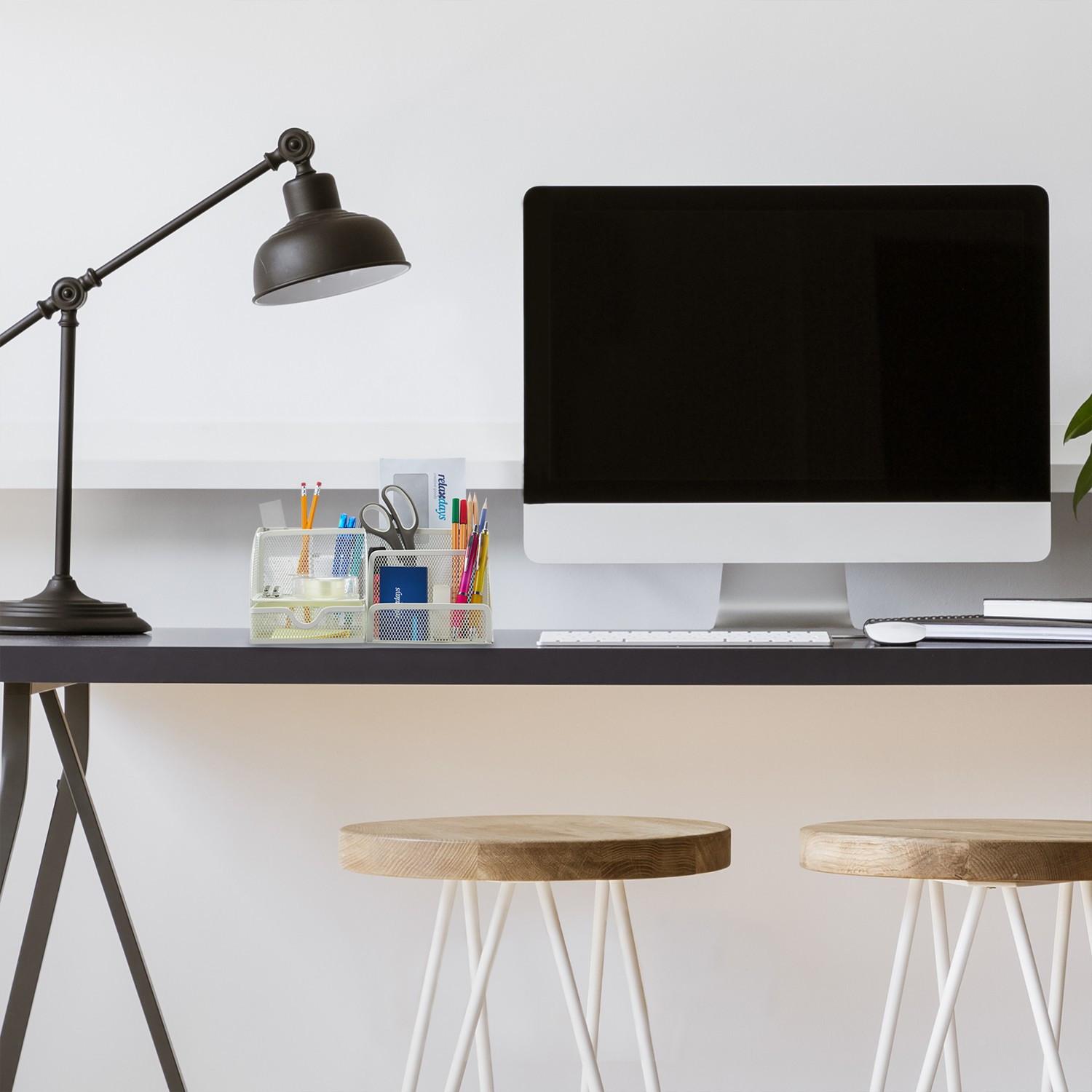 B2X Rangement de bureau blanc  