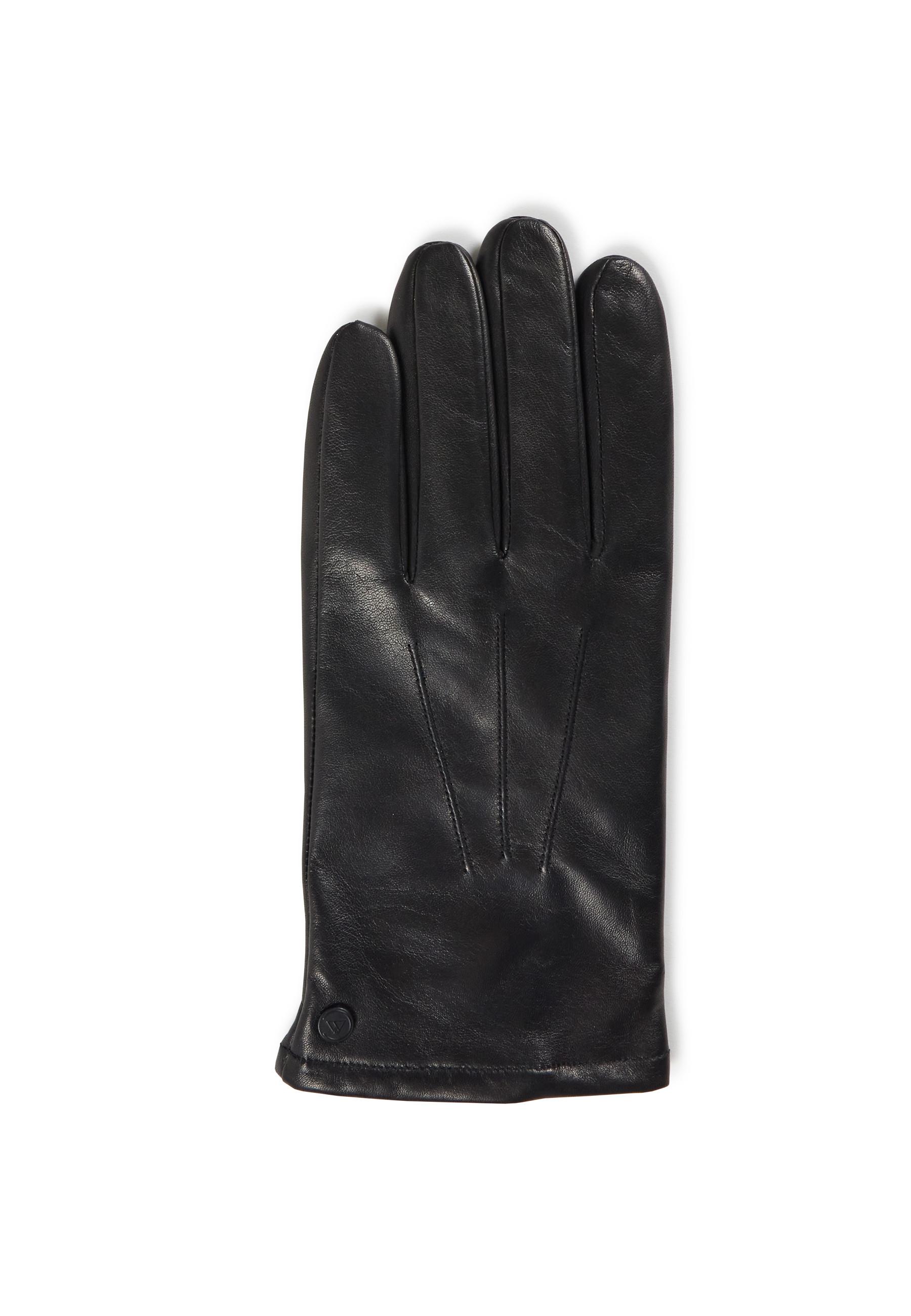 CASH-MERE.CH Gants en cuir doublure cachemire fonction écran tactile  