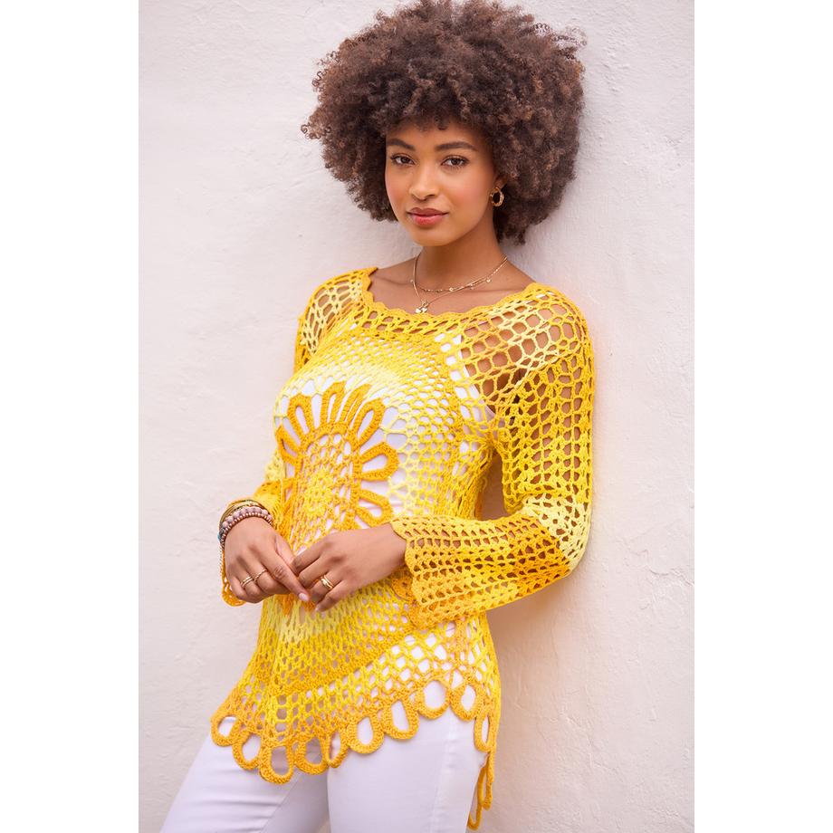 Joe Browns Pull Crochet Floral avec Encolure Ronde  
