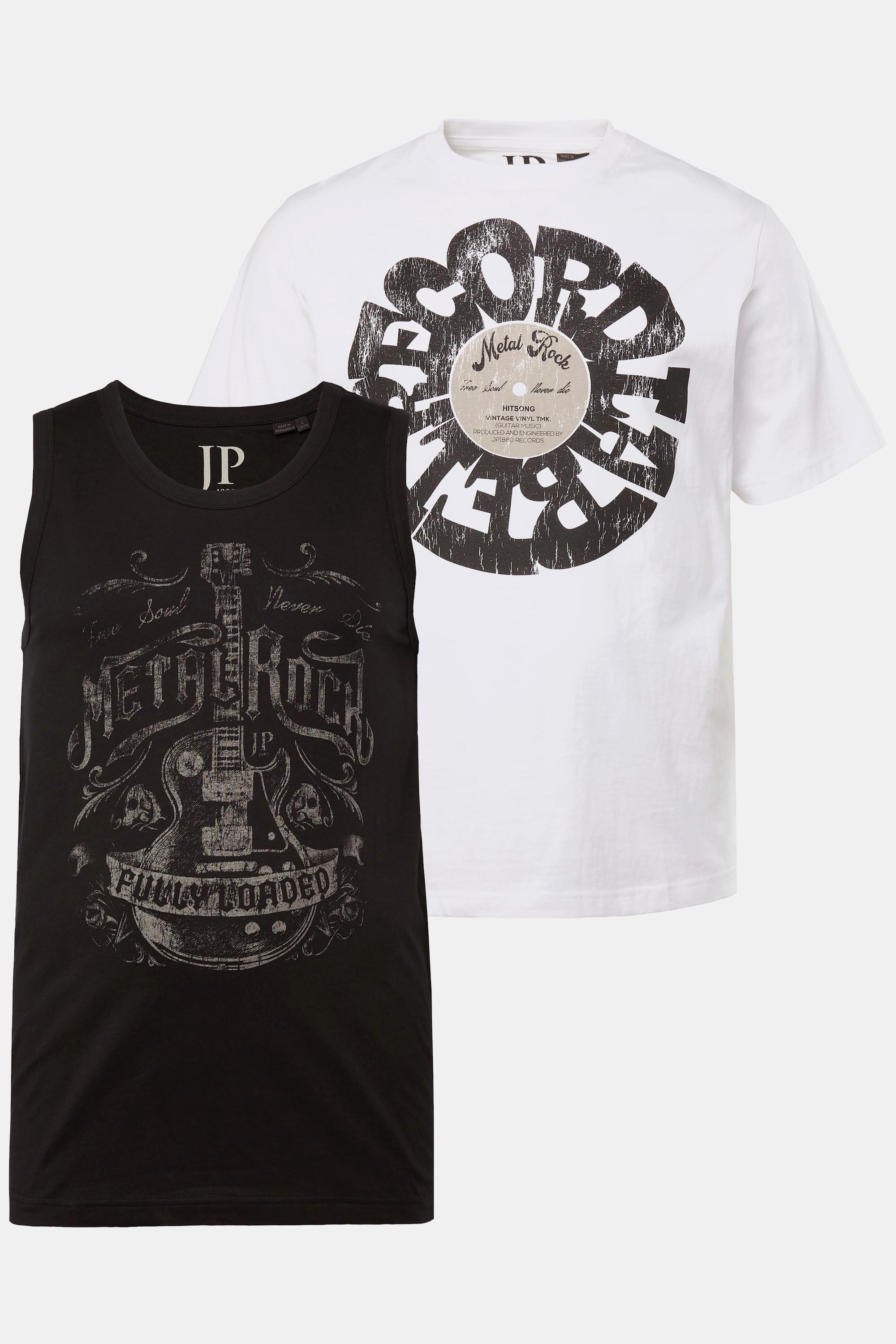 JP1880 T-Shirt Débardeur Lot de 2 Imprimé Poitrine  