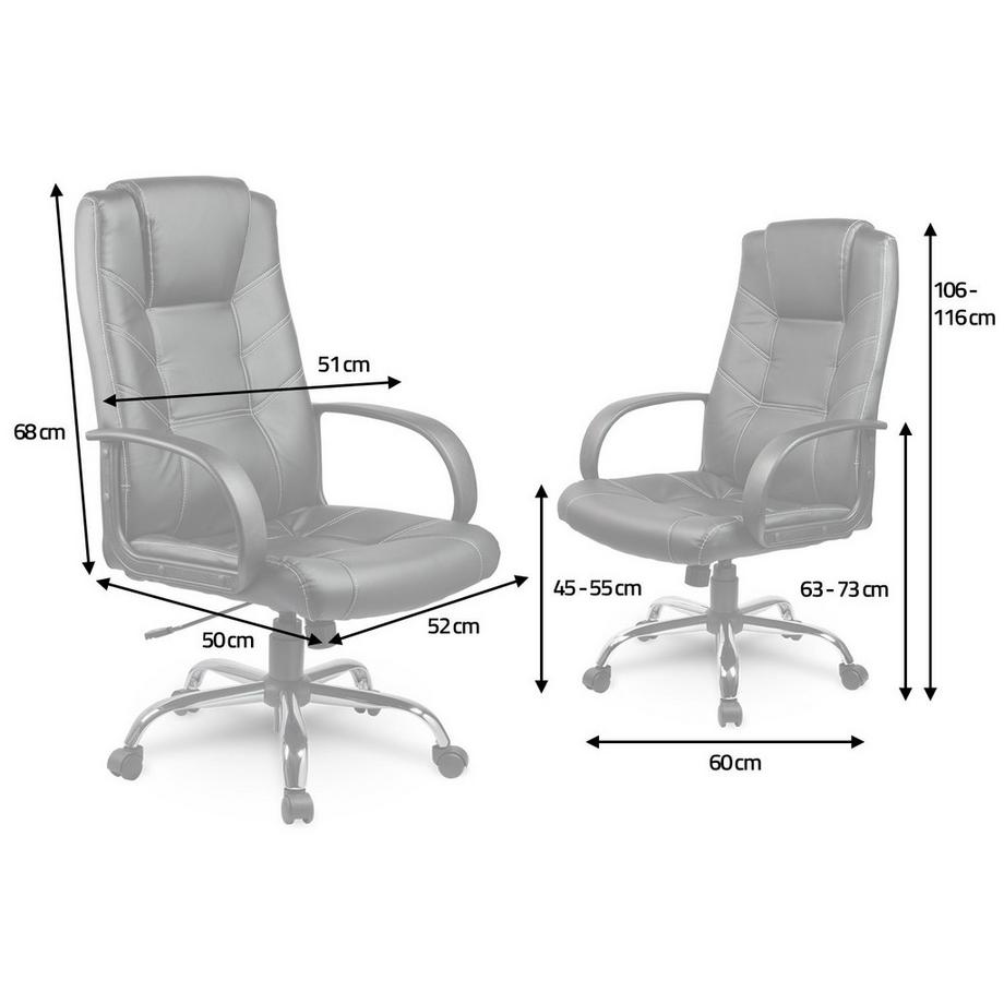 B2X  Ergonomischer Bürostuhl aus Leder Sofotel EG-221, 