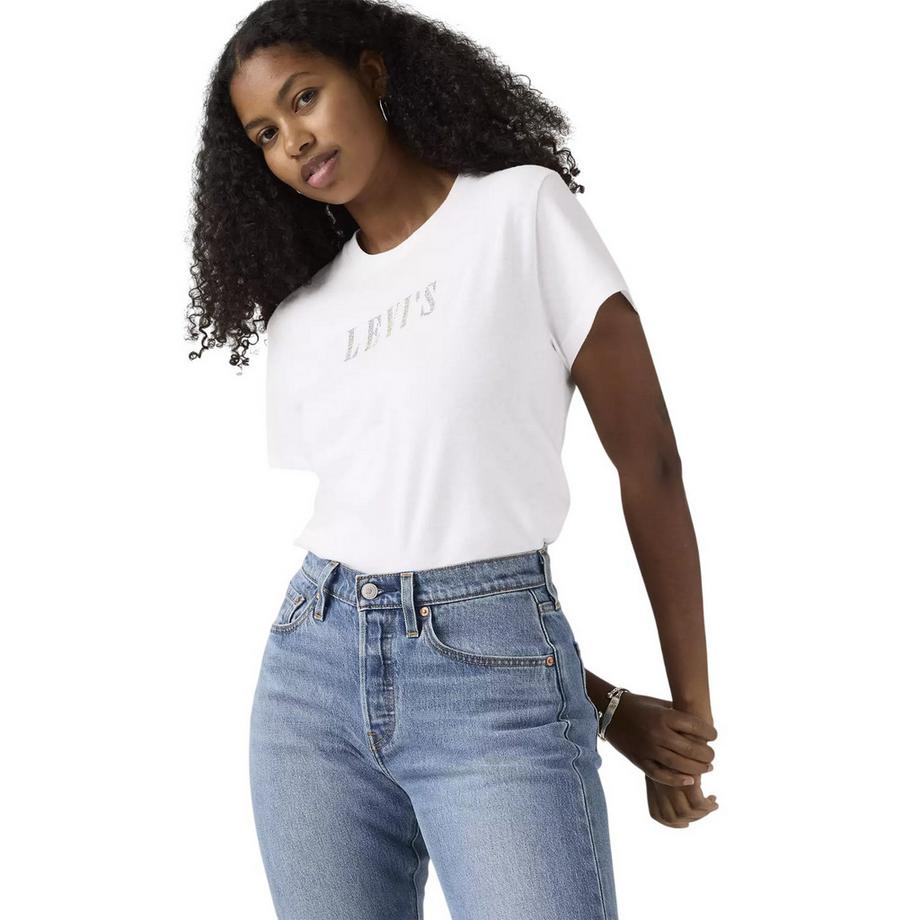 Levis T-Shirt Motif Logo Strass  