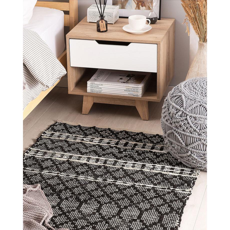 Beliani Tappeto en Pelle Naturale Boho FEHIMLI  