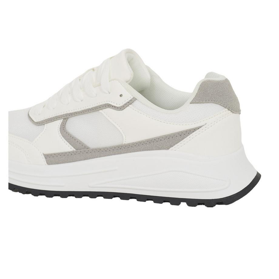 Brave Soul Baskets Blanches avec Détails Gris  