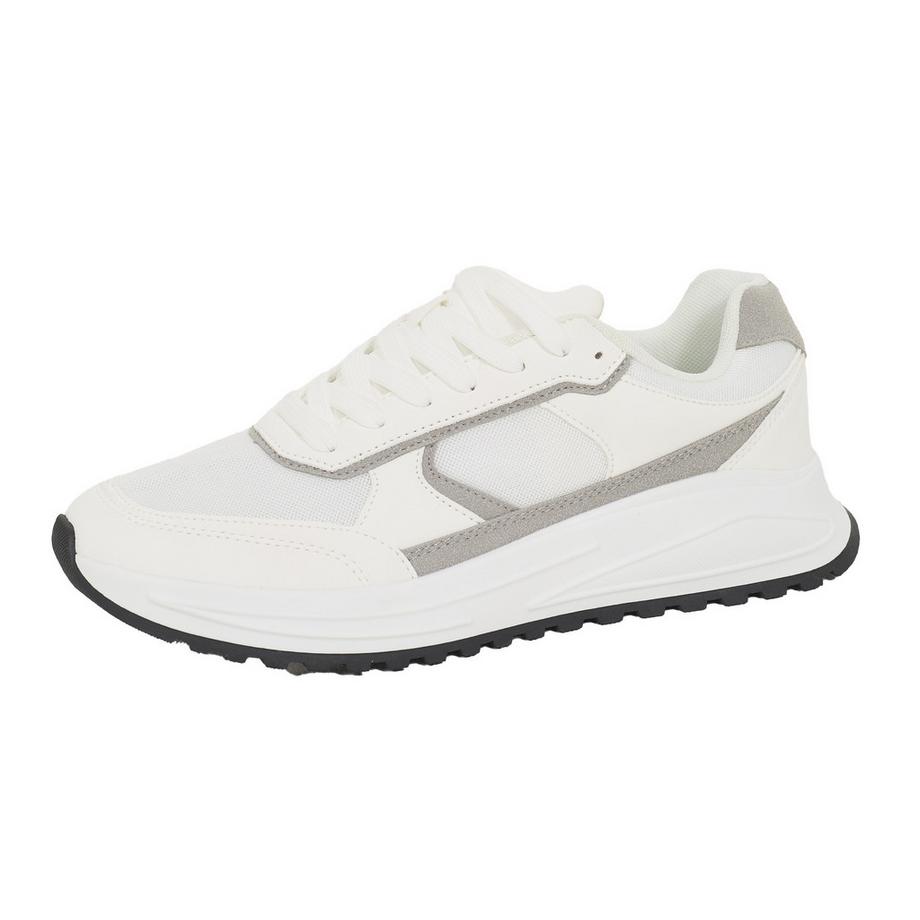 Brave Soul Baskets Blanches avec Détails Gris  