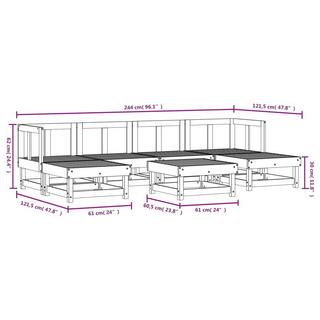 VidaXL Garten lounge set holz  