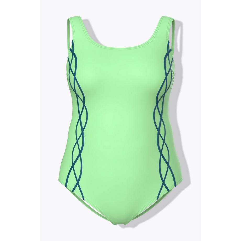 Ulla Popken Badeanzug Pipings Unterbrustband  