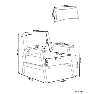 Beliani Fauteuil en Cuir PU Rétro SKARA  