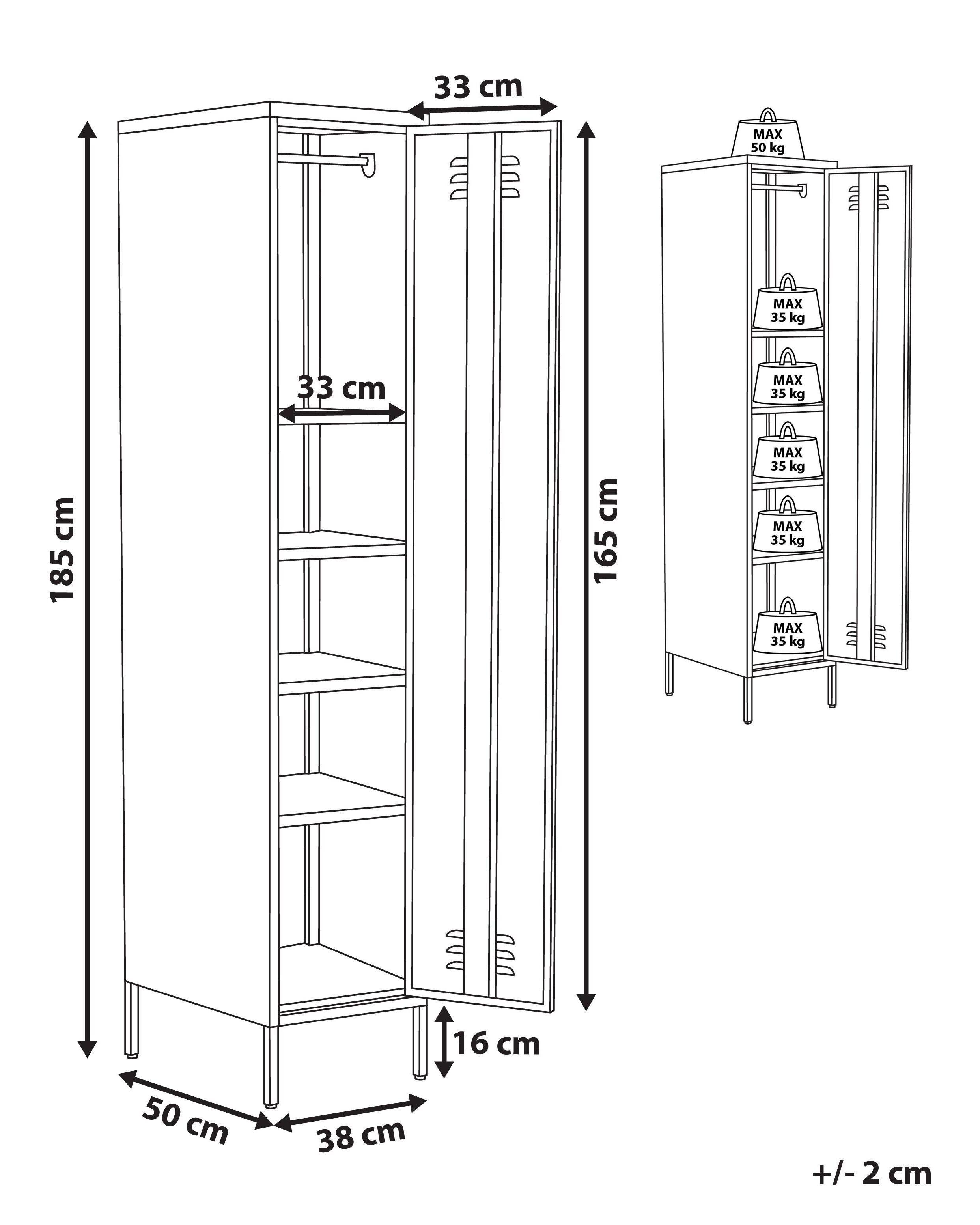Beliani Meuble de rangement en Acier Moderne FROME  