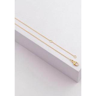 MUAU Schmuck  Collier Gelbgold 750 Akoya Perle 5.5-6mm Brillant 0.06ct. 