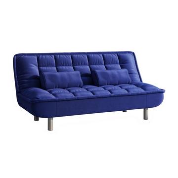 Divano letto clic clac in tessuto Blu MISHAN