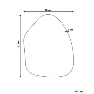 Beliani Wandspiegel aus Eisen Minimalistisch PUTEAUX  