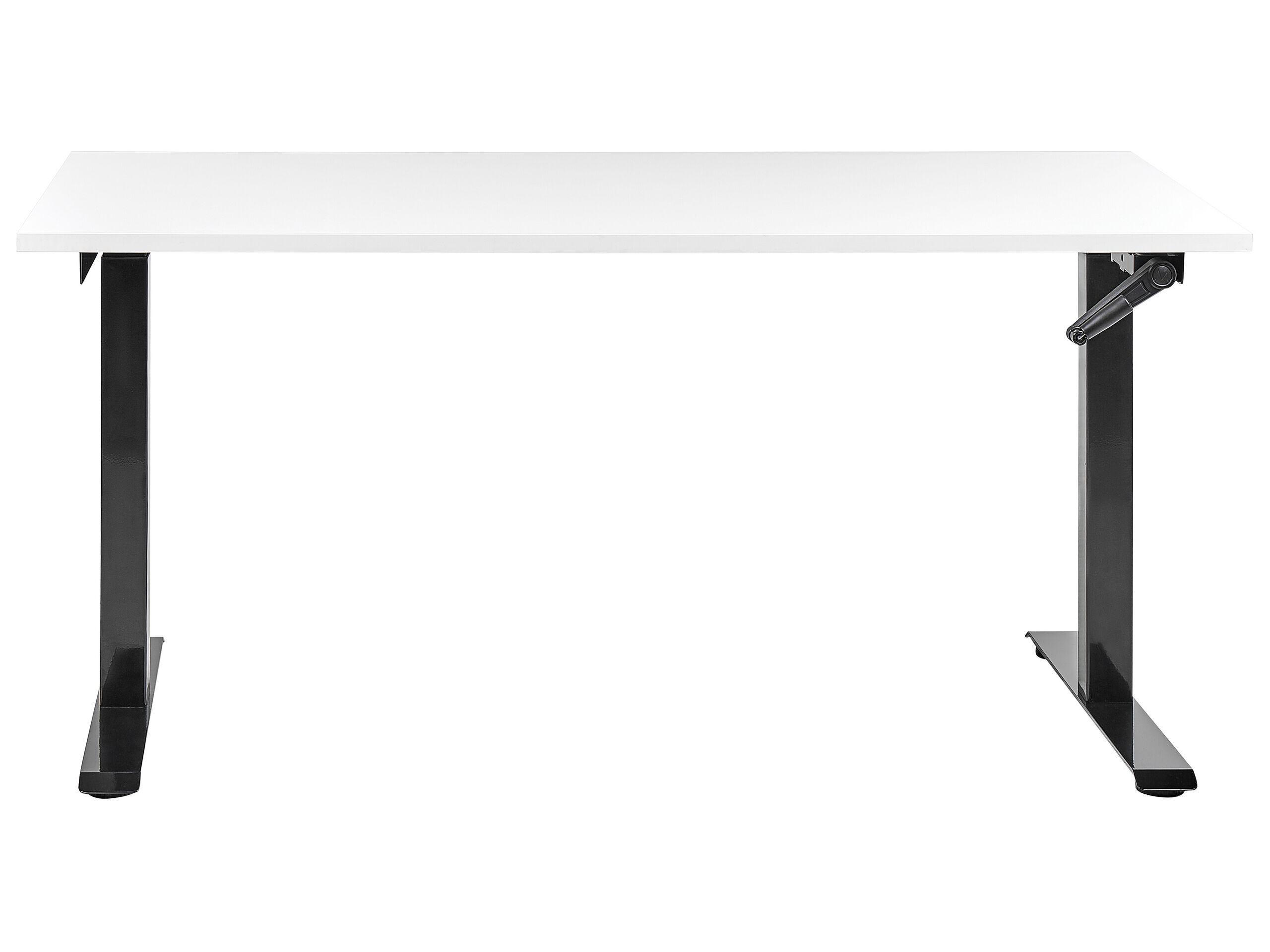 Beliani Bureau réglable en hauteur manuellement en Panneau de particules de bois Moderne DESTINES  