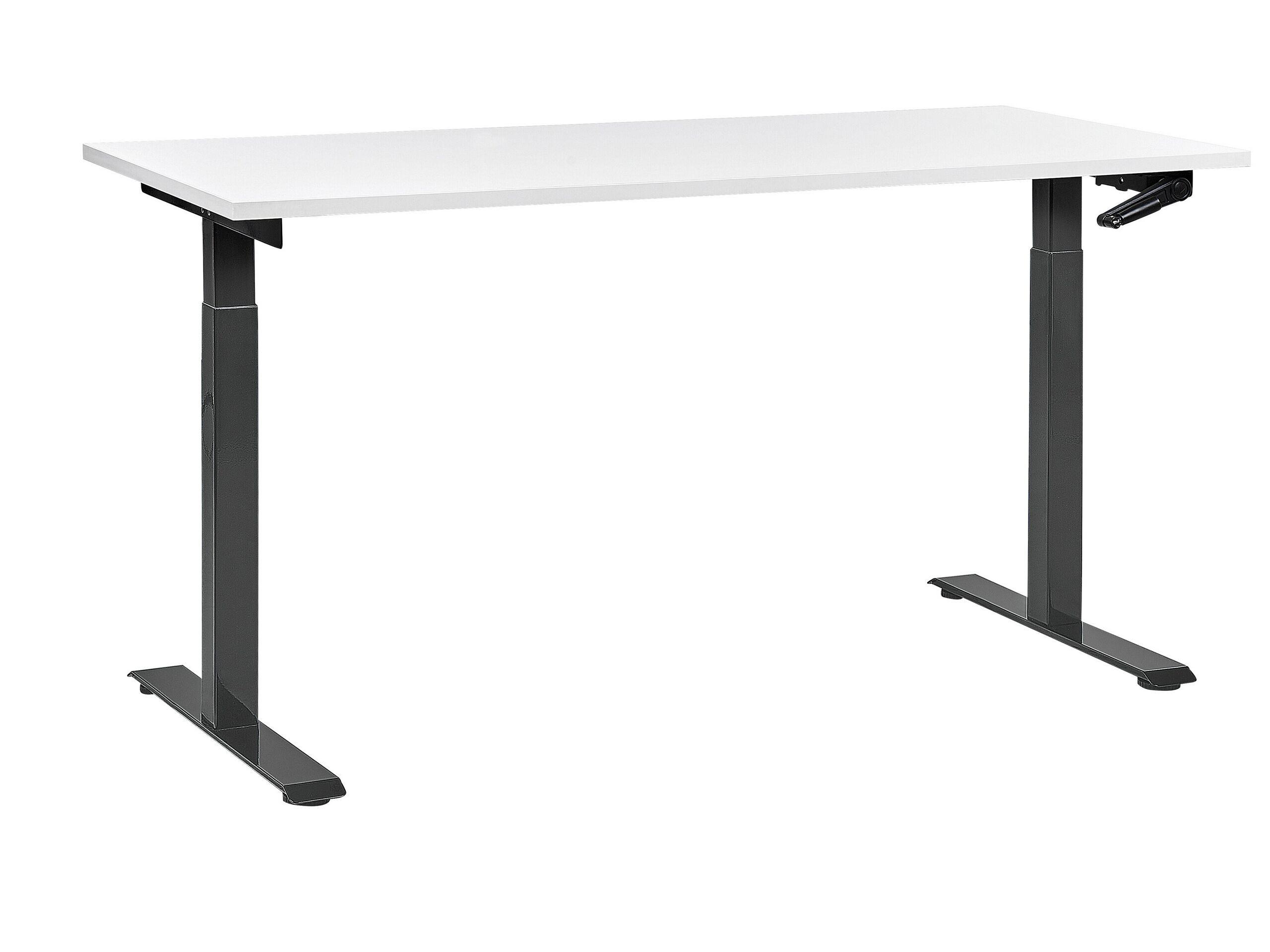 Beliani Verstellbarer Schreibtisch aus Faserplatte Modern DESTIN III  