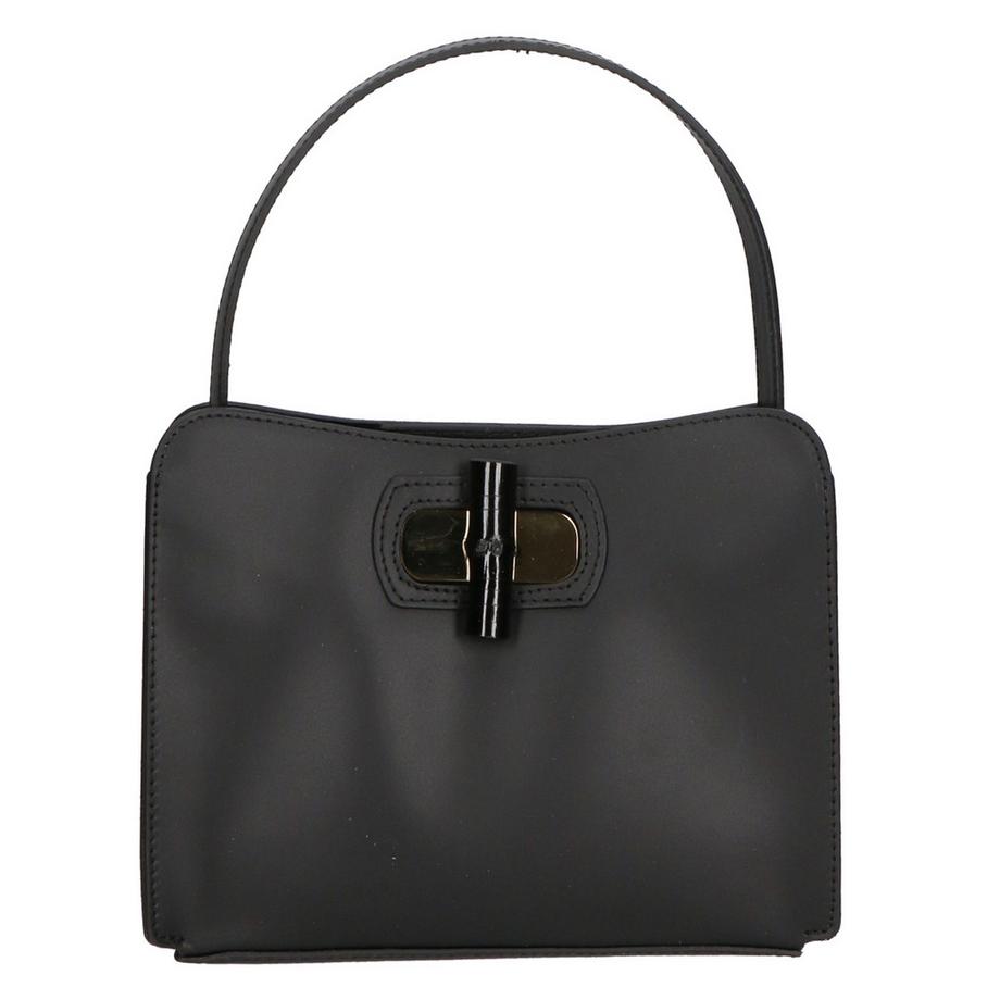 Handtasche Women's single-compartment handbag in wrinkled leather, with removable shoulder strap. Italian handcrafted product.