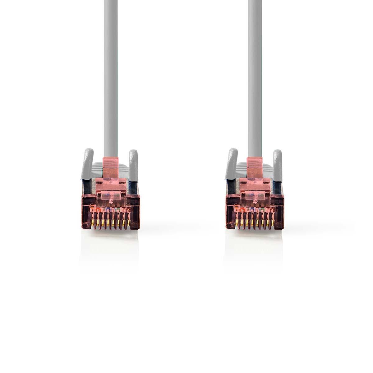 Nedis  Câble réseau CAT6 | RJ45 mâle | RJ45 mâle | S/FTP | 0.50 m | Rond | LSZH | Gris | Label 
