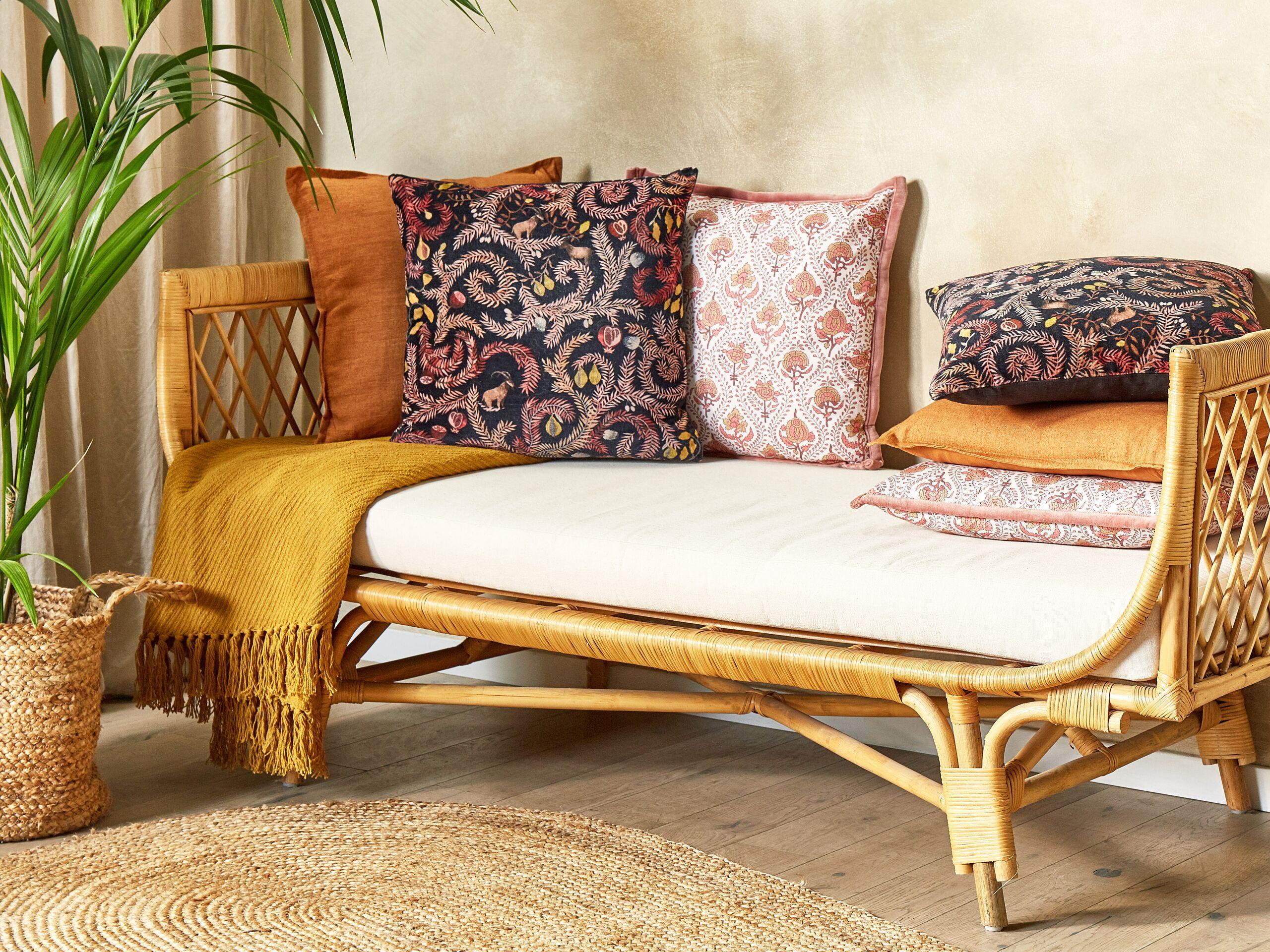 Beliani Lot de 2 coussins décoratifs en Velours Rétro RICINUS  