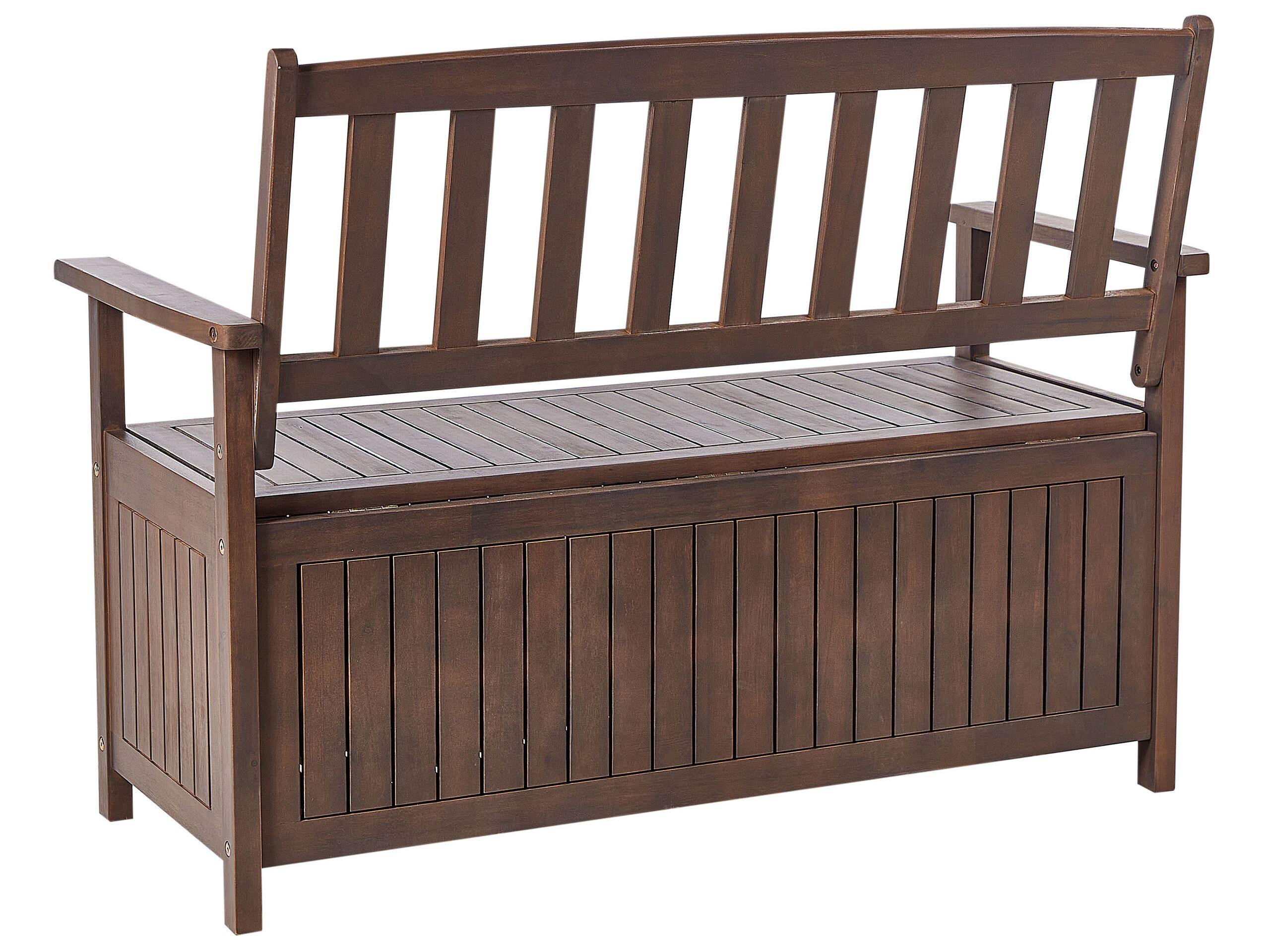 Beliani Banc avec coussin d'assise en Acacia Traditionnel SOVANA  