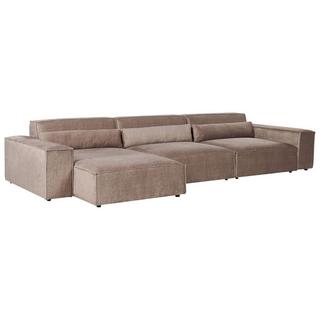 Beliani Ecksofa aus Polyester Modern HELLNAR  