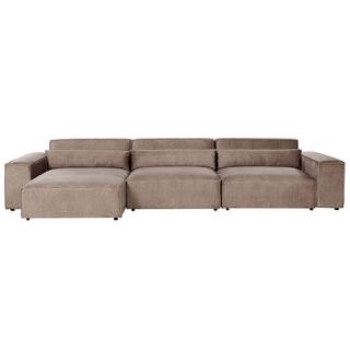 Beliani Ecksofa aus Polyester Modern HELLNAR  