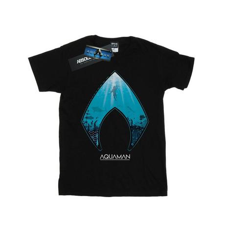 DC COMICS  Tshirt AQUAMAN OCEAN LOGO 