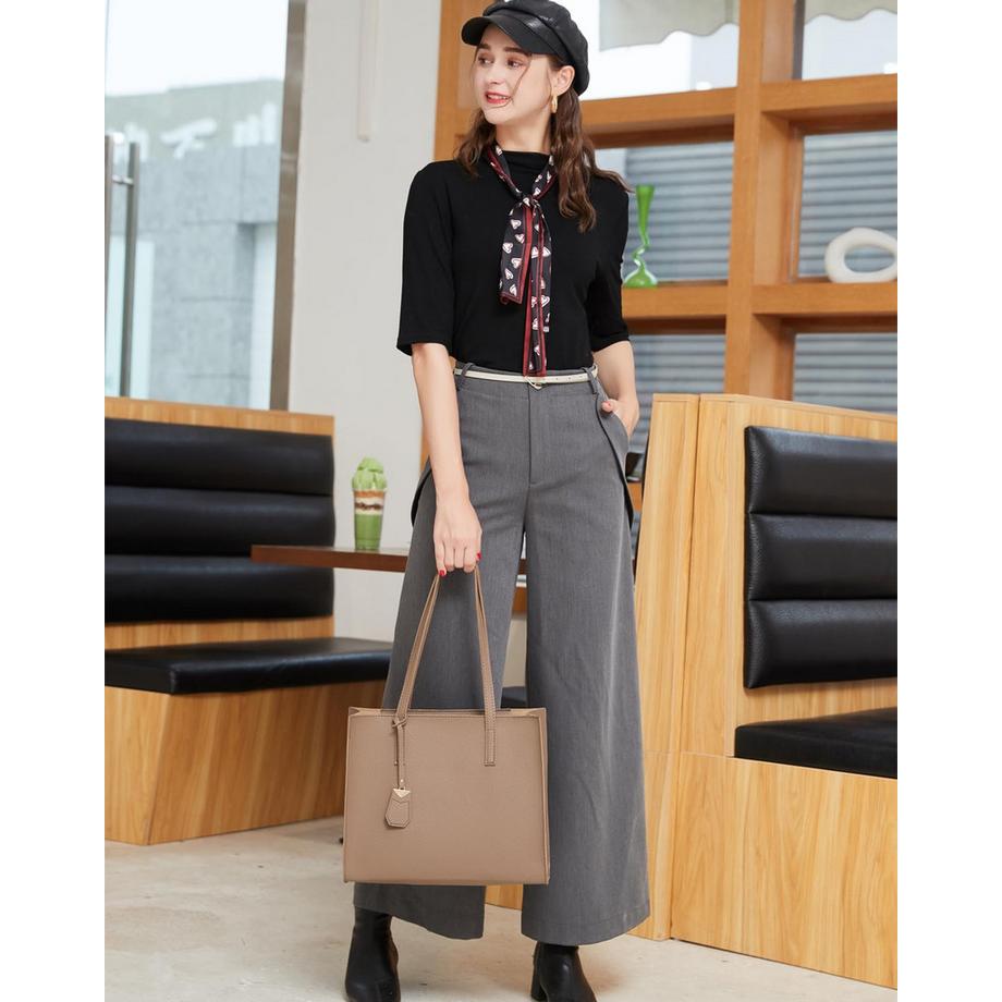 Only-bags.store Grosse Shopper Tasche mit Reissverschluss für Arbeit und Freizeit  