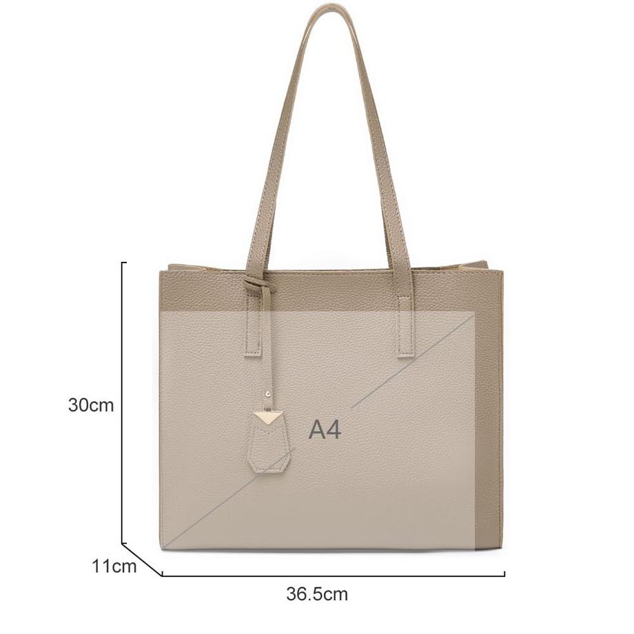 Only-bags.store Grosse Shopper Tasche mit Reissverschluss für Arbeit und Freizeit  