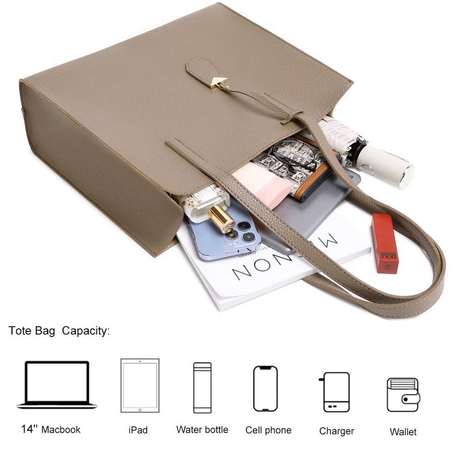 Only-bags.store Grosse Shopper Tasche mit Reissverschluss für Arbeit und Freizeit  