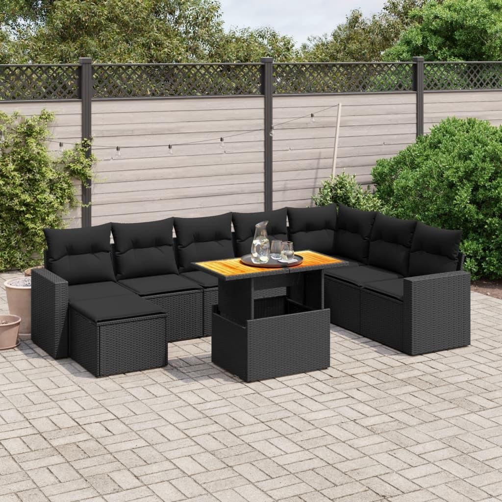 VidaXL set divano da giardino Polirattan  