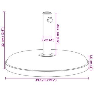 VidaXL Base de parasol béton  