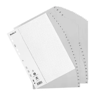 Biella  PP Register, Teilung 1-52 - x10 
