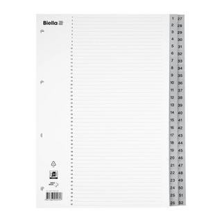 Biella  PP Register, Teilung 1-52 - x 10 