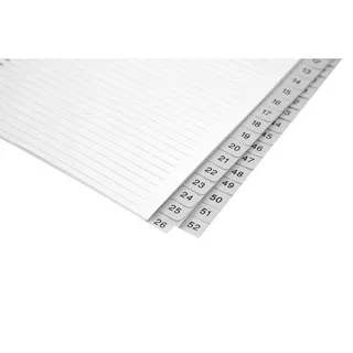 Biella  PP Register, Teilung 1-52 - x10 