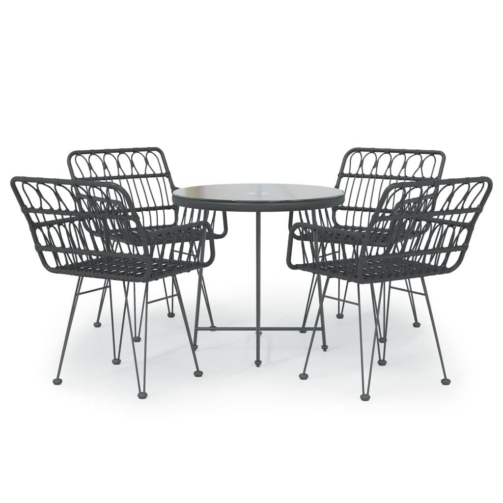 VidaXL set da pranzo da giardino Polirattan  