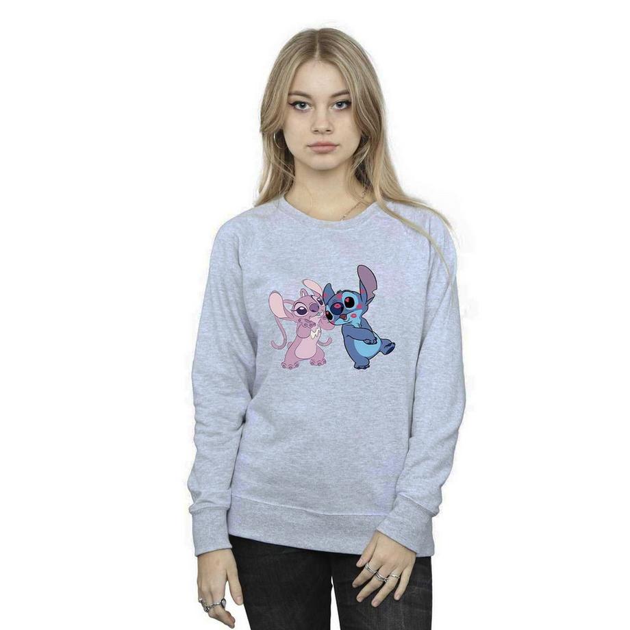 Disney Stitch und Angel Grafikdruck Sweatshirt  