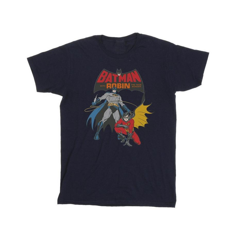 DC COMICS T-Shirt Imprimé Graphique Batman et Robin  