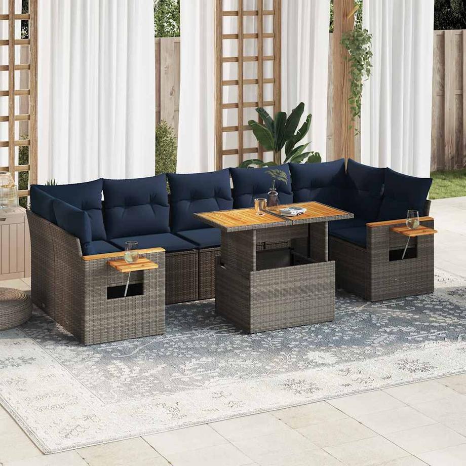 VidaXL Gartensofa set poly-rattan  