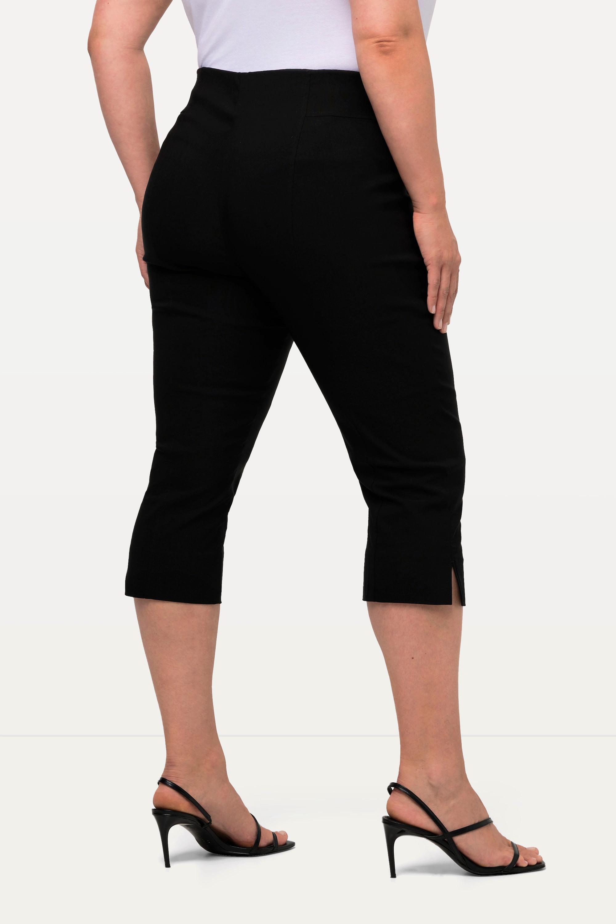 Ulla Popken Pantaloni Capri Bengaline Elasticizzati Vita Elastica  