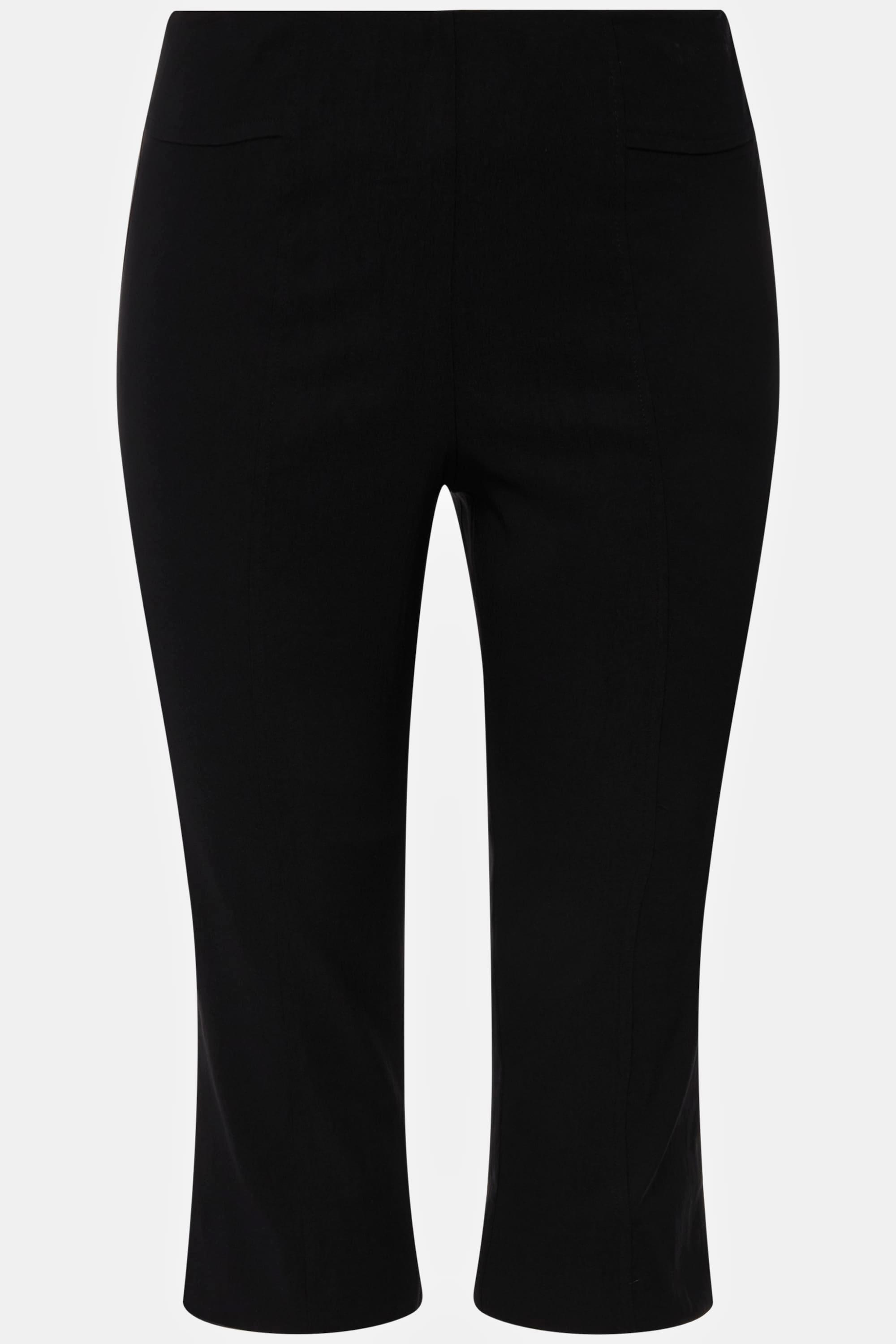 Ulla Popken Pantaloni Capri Bengaline Elasticizzati Vita Elastica  