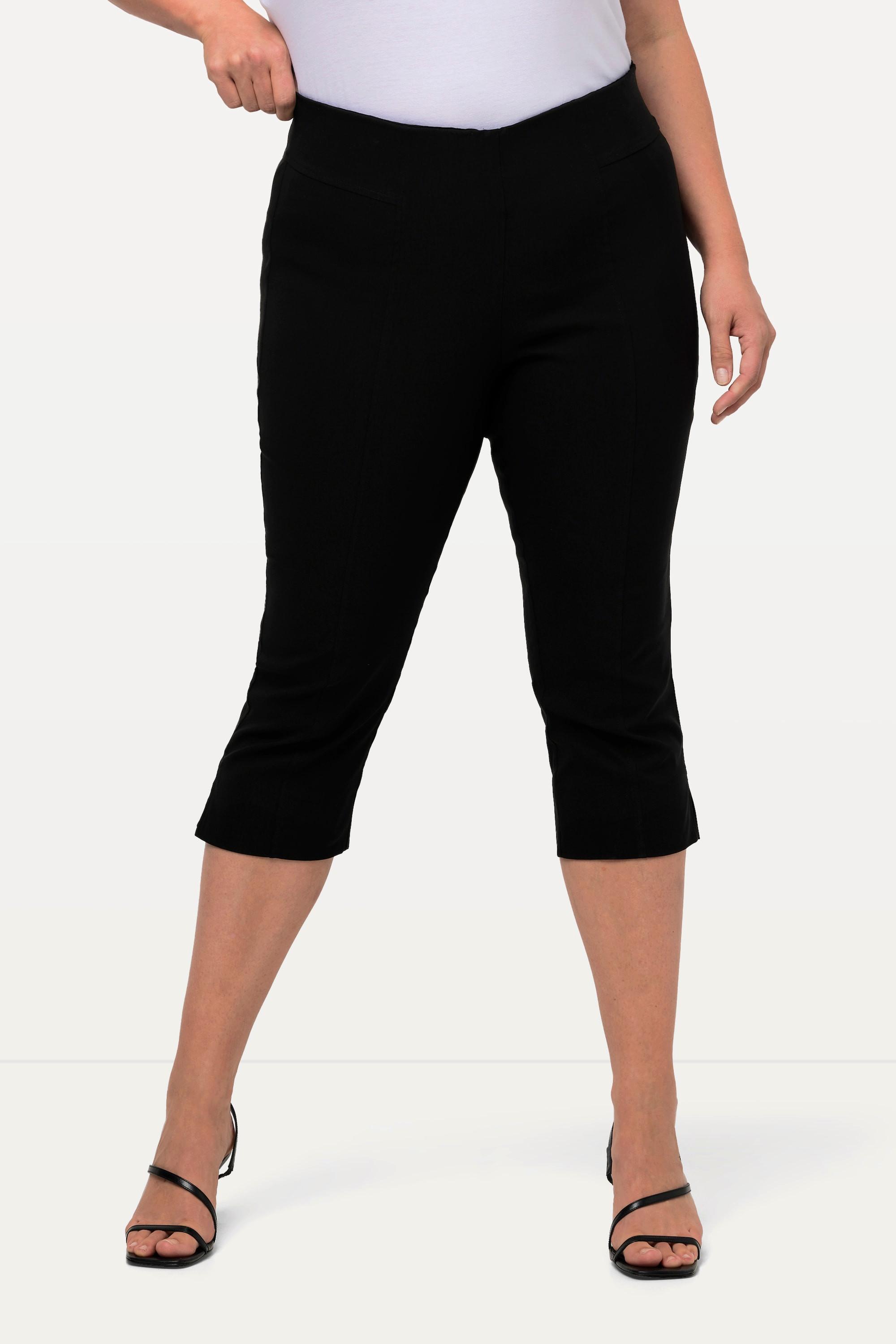 Ulla Popken Pantaloni Capri Bengaline Elasticizzati Vita Elastica  