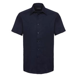 Russell Collection Oxford Chemise Manches Courtes Facile d'Entretien  
