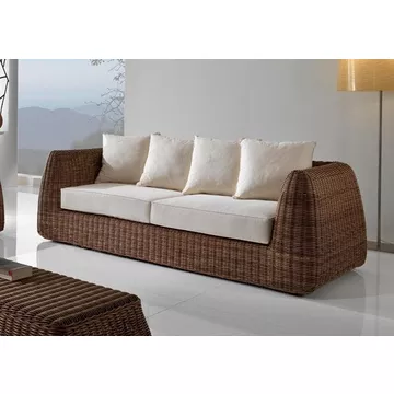 Garten Sofa Cactus Polyrattan Bronze 210cm