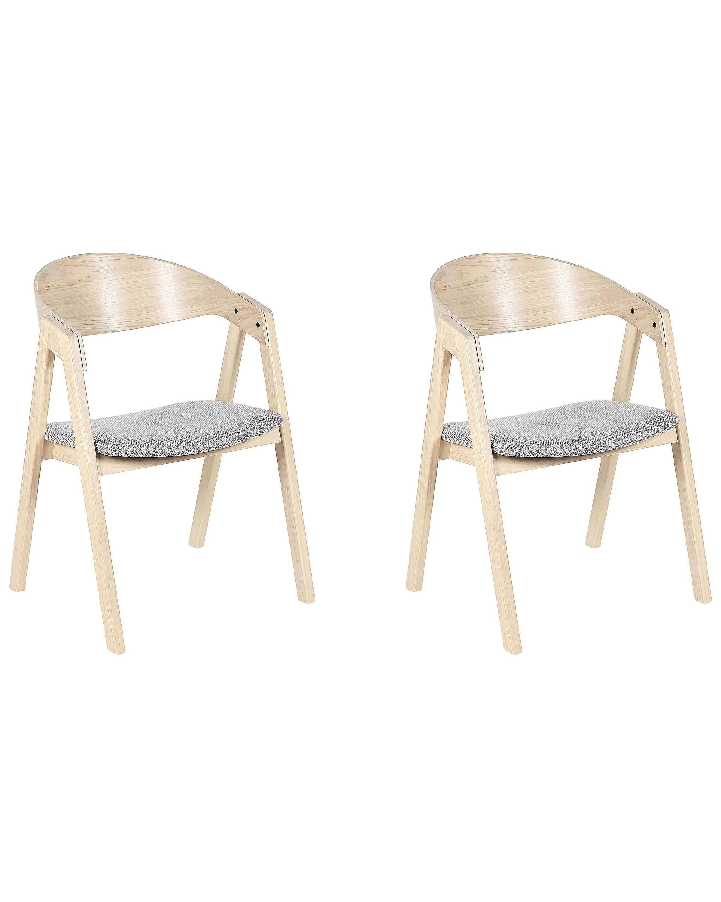 Beliani Lot de 2 chaises en Polyester Rétro YUBA  