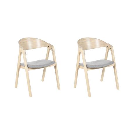 Beliani Lot de 2 chaises en Polyester Rétro YUBA  