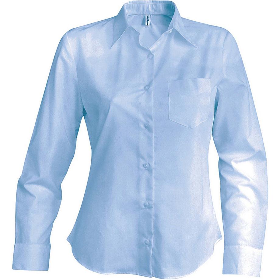Kariban Camicia Donna Maniche Lunghe Popeline  