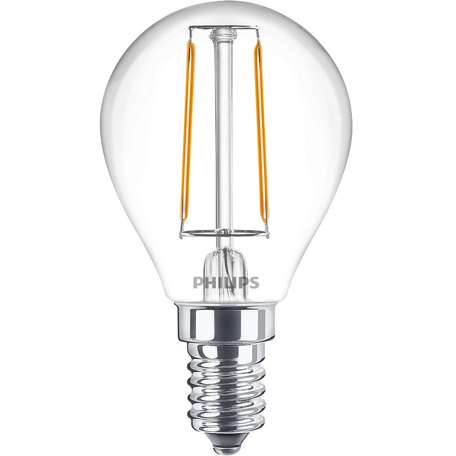 PHILIPS Confezione da 2 LED E14 Globo 2W (25W) Trasparente 250lm  