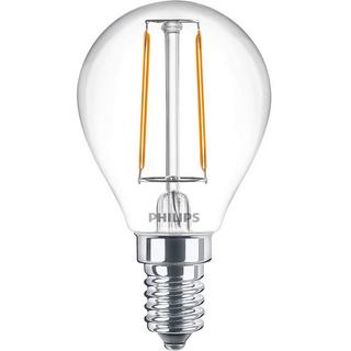 PHILIPS Confezione da 2 LED E14 Globo 2W (25W) Trasparente 250lm  