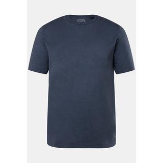 JP1880  T-shirt à manches courtes et col rond bleu marine 