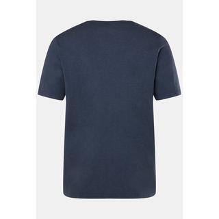 JP1880  T-shirt à manches courtes et col rond bleu marine 